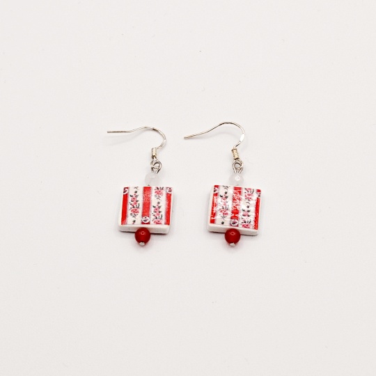 Red hook chita earrings