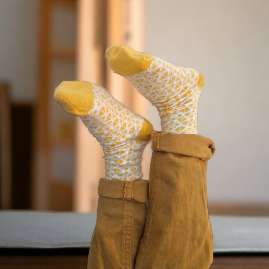 Yellow Tile Children's Socks - Image 2