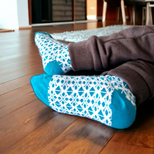 Blue Tile Children's Socks - Image 3