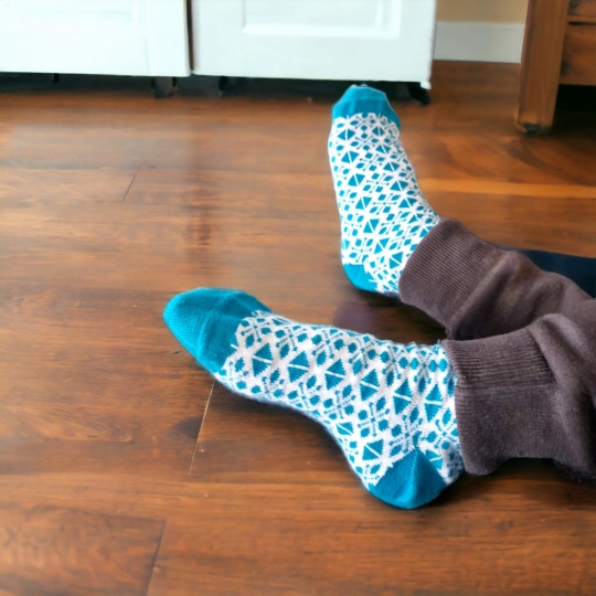Blue Tile Children's Socks - Image 2