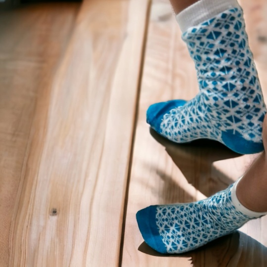 Blue Tile Children's Socks - Image 4