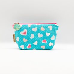 Bolsa Corações Turquesa