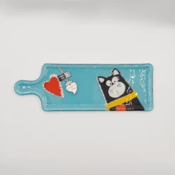 Tabuleiro com Pega em vidro Gato