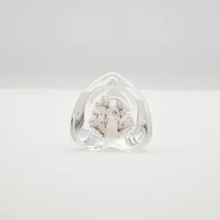Alternative view of Linen Nativity Scene in a Glass Heart